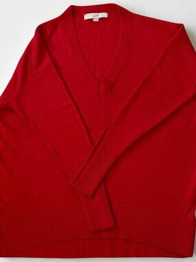 Red V-Neck Sweater